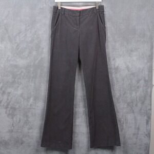 J‎ CREW City Fit Corduroy Wide Leg Pants Gray Y2K Academia Preppy Sz 4 Tall